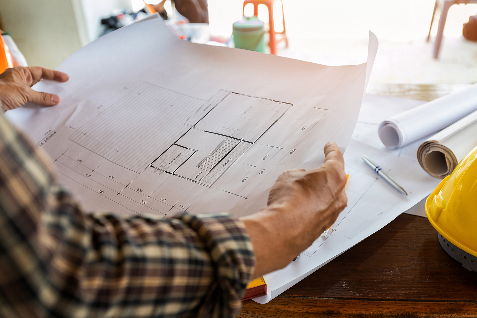 engineer or foreman with blueprint in building con 2022 11 23 00 44 36 utc